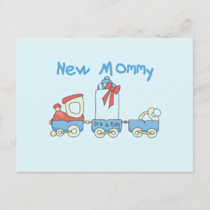 Train New Mommy of Boy tshirts and Gifts Postcard