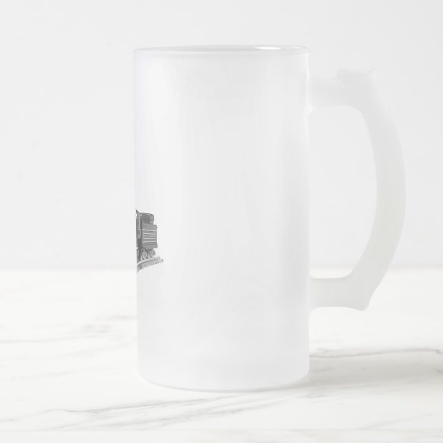 Train of Thought Frosted Glass Beer Mug (Right)