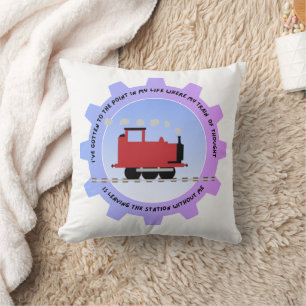 Train of thought has left the station without me throw pillow