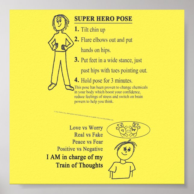 Train of Thought - Super Hero Pose Reminders Poster (Front)