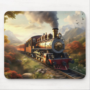 Train on Countryside Mouse Pad