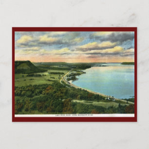 Train on Lake Pepin, Minnesota Vintage Postcard