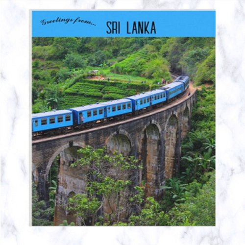 Train on Nine Arch Bridge Road Sri Lanka Postcard