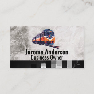 Train on Railroad Tracks Business Card