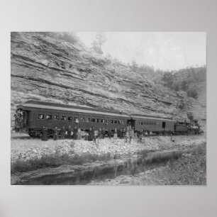 Train on the Burlington and Missouri Poster
