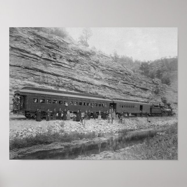Train on the Burlington and Missouri Poster (Front)