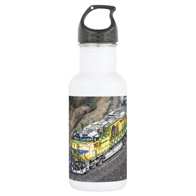 Train on the Tehachapi Loop Water Bottle (Front)
