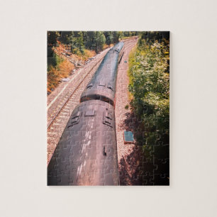 Train on the track jigsaw puzzle