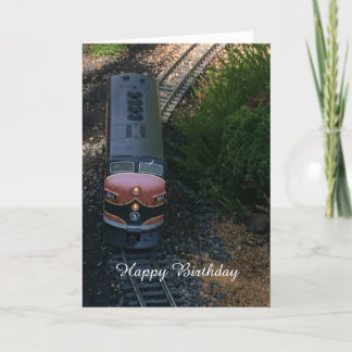 Train on the Tracks Birthday Greeting Card