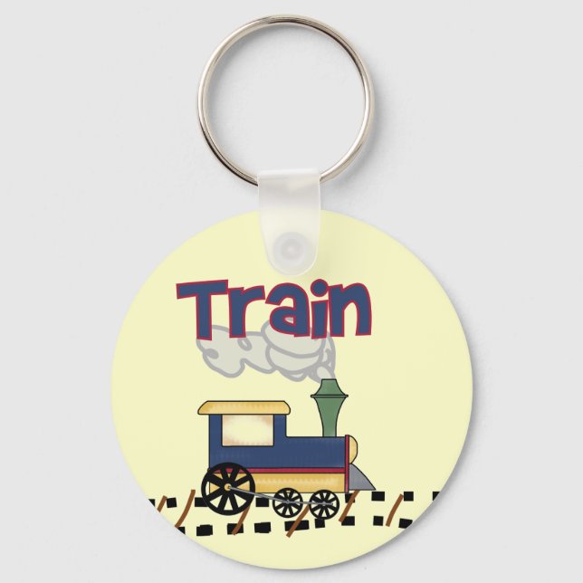 Train on Track Tshirts and Gifts Keychain (Front)