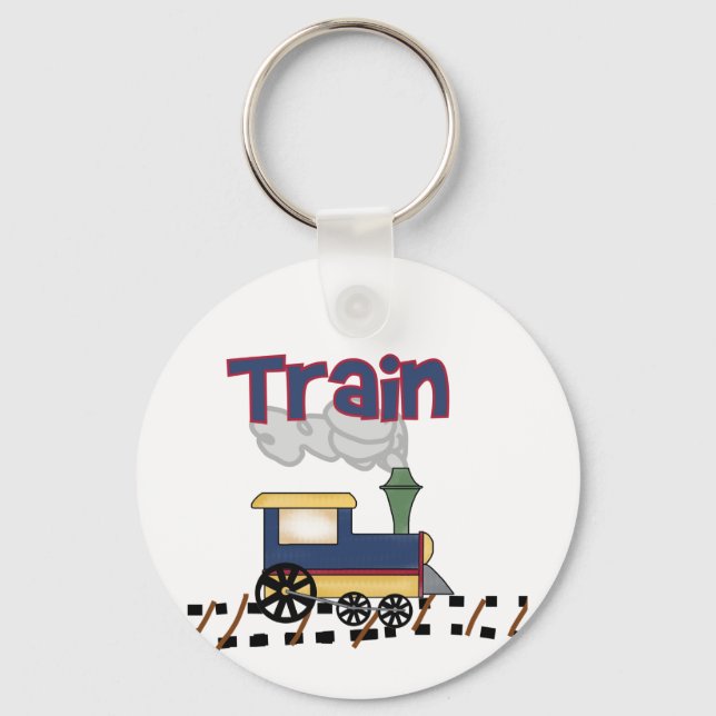 Train on Track Tshirts and Gifts Keychain (Front)
