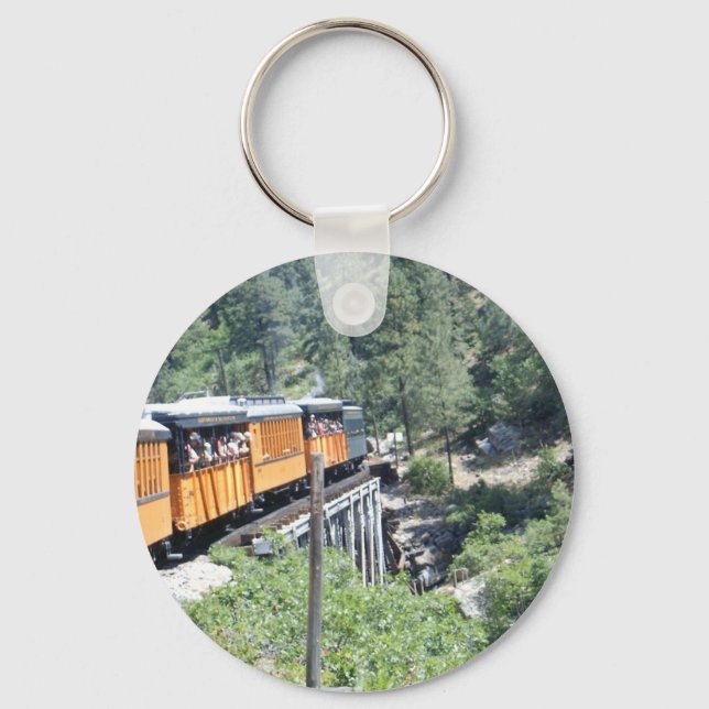 Train on tressle keychain (Front)