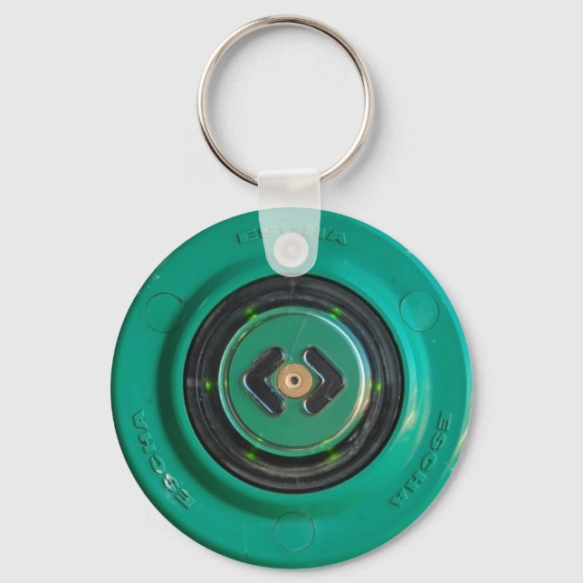 train open door green button sensor acces entrance keychain (Front)