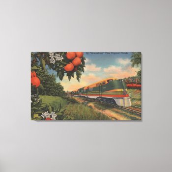 Train- Orange Blossom Special Canvas Print by LanternPress at Zazzle