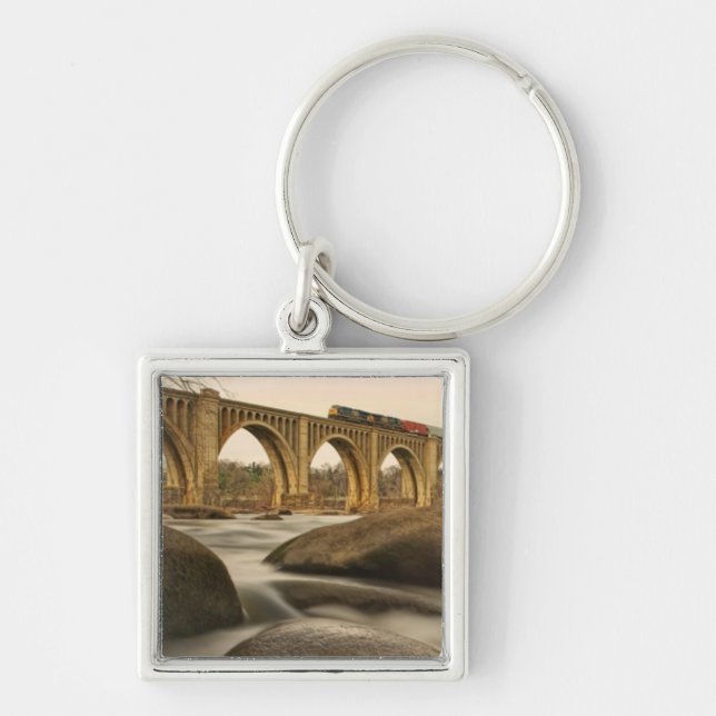 Train over James River Keychain (Front)