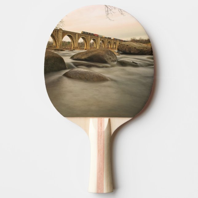 Train over James River Ping-Pong Paddle (Front)