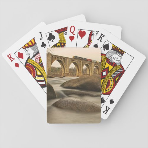 Train over James River Poker Cards