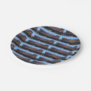 Train Photo Paper Plates