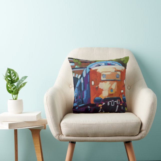Train Pillow - Gift for Train Enthusiast (Chair)