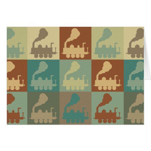 Train Pop Art Cards (Front Horizontal)