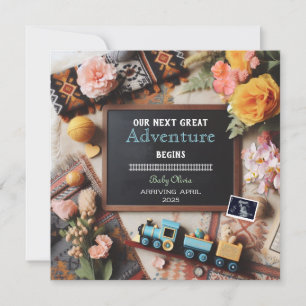 Train Pregnancy Announcement, Gender Neutral Announcement