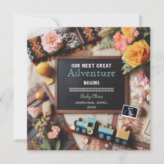 Train Pregnancy Announcement, Gender Neutral Announcement