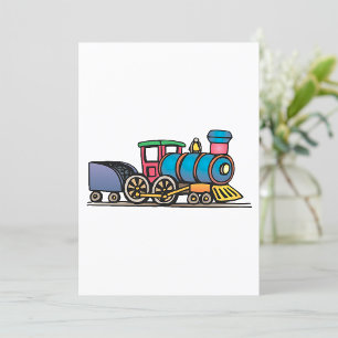 Train Pulling Coal Invitation