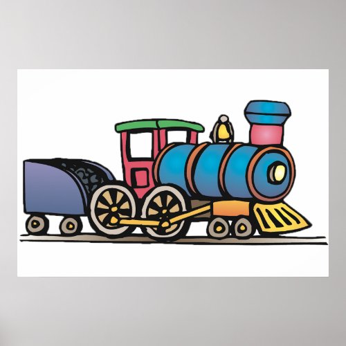 Train Pulling Coal Poster