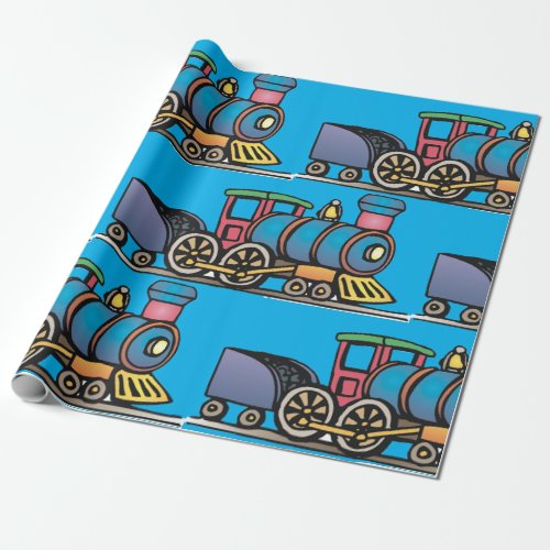 Train Pulling Coal Wrapping Paper