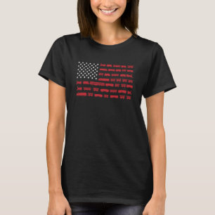 Train Railroad American Flag Vintage Men Women T-Shirt