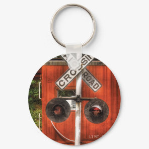 Train - RailRoad Crossing Keychain
