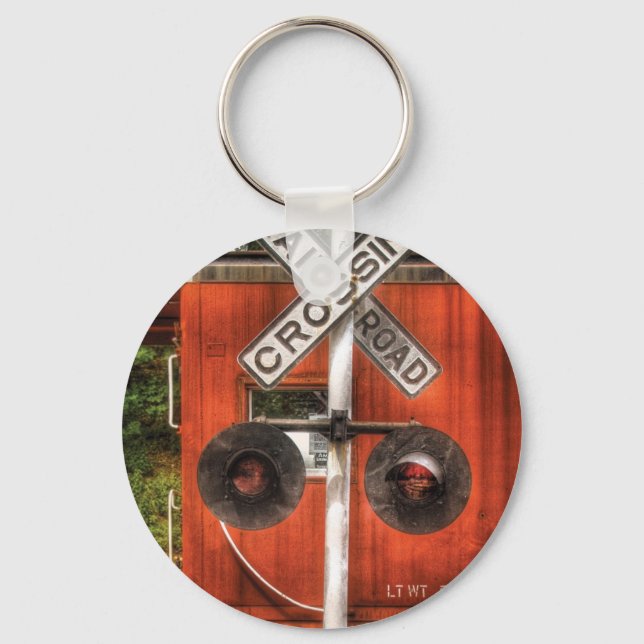 Train - RailRoad Crossing Keychain (Front)