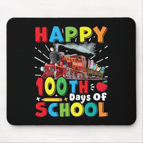 Train Railroad Lovers Tee Boys 100 Days Of School  Mouse Pad