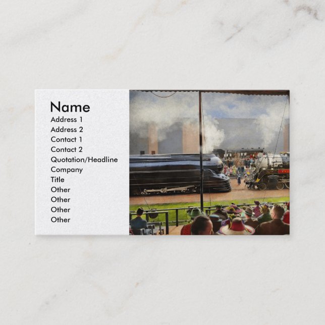 Train - Railroad Pageant 1939 Business Card (Front)