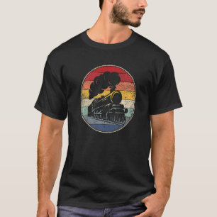 Train Railroad Vintage Retro Locomotive Old Model  T-Shirt