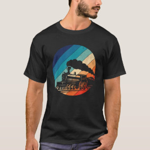 Train Railroad Vintage Retro Locomotive Old Model T-Shirt