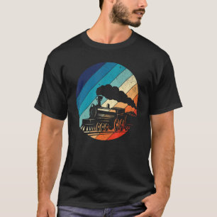 Train Railroad Vintage Retro Locomotive Old Model T-Shirt