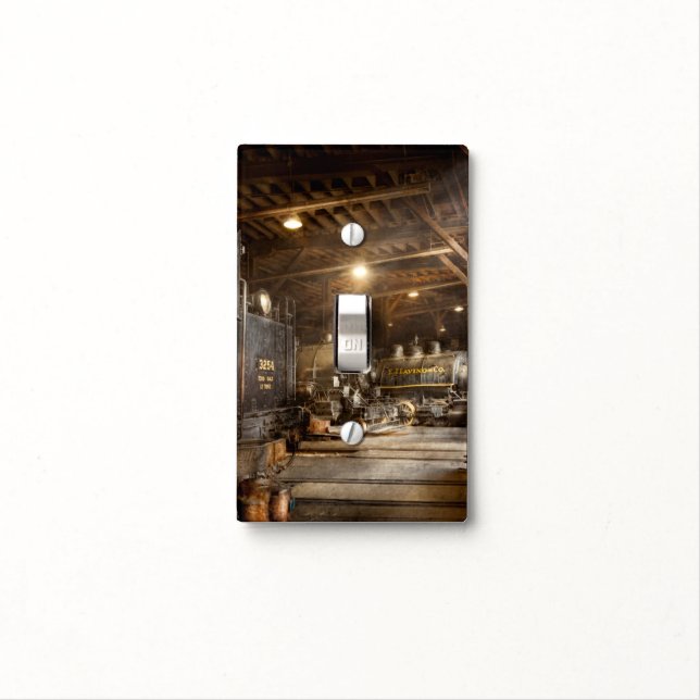 Train - Ready in the roundhouse Light Switch Cover (In Situ)