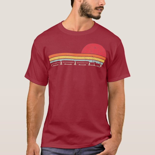 Train  Retro Style T-Shirt (Front)