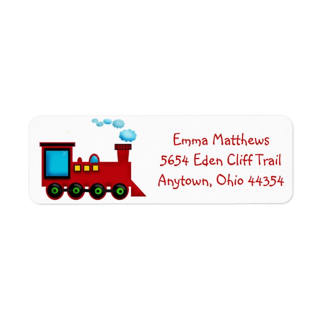 Train Return Address Labels (Front)