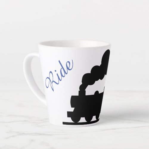 Train ride on latte mug