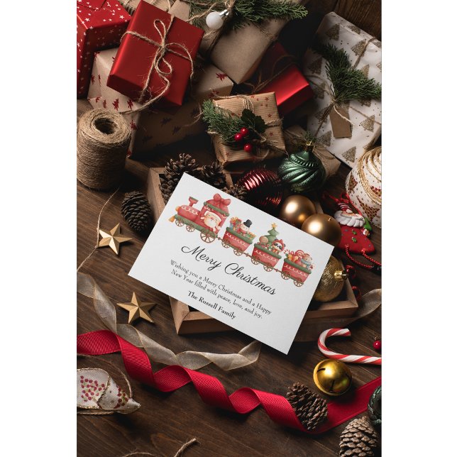 Train Ride With Santa And Friends Holiday Postcard (Creator Uploaded)