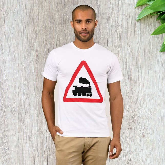 Train Road Sign Mens T-Shirt (Creator Uploaded)