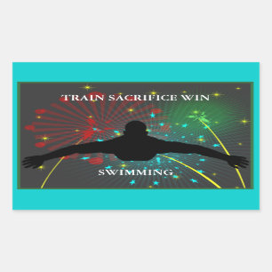 Train Sacrifice Win Swimming Stickers
