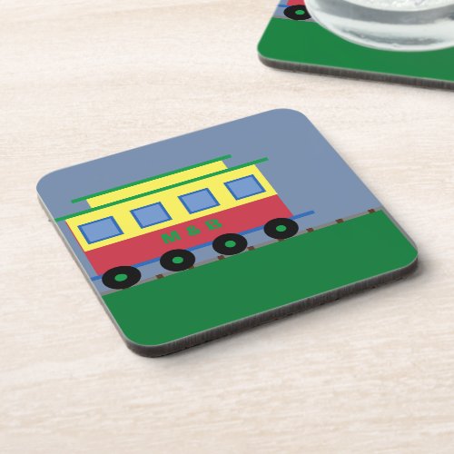 Train Set Caboose with Changeable Colors  Beverage Beverage Coaster