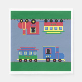 Train Set with Changeable Colors Napkins