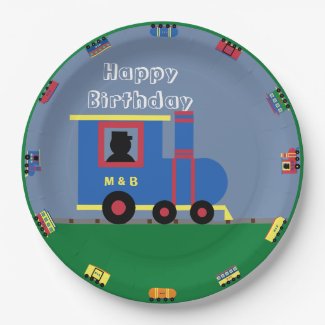 Train Set with Changeable Colors  Paper Plates