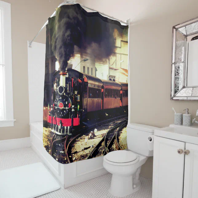 Train Shower Curtain Zazzle