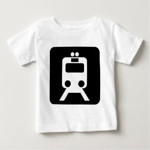 Train Sign - Black Baby T-Shirt