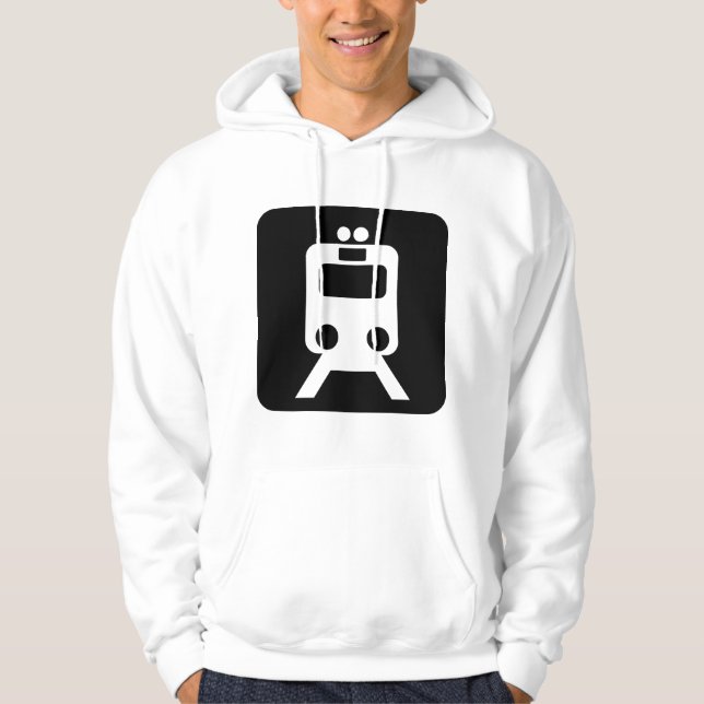 Train Sign - Black Hoodie (Front)